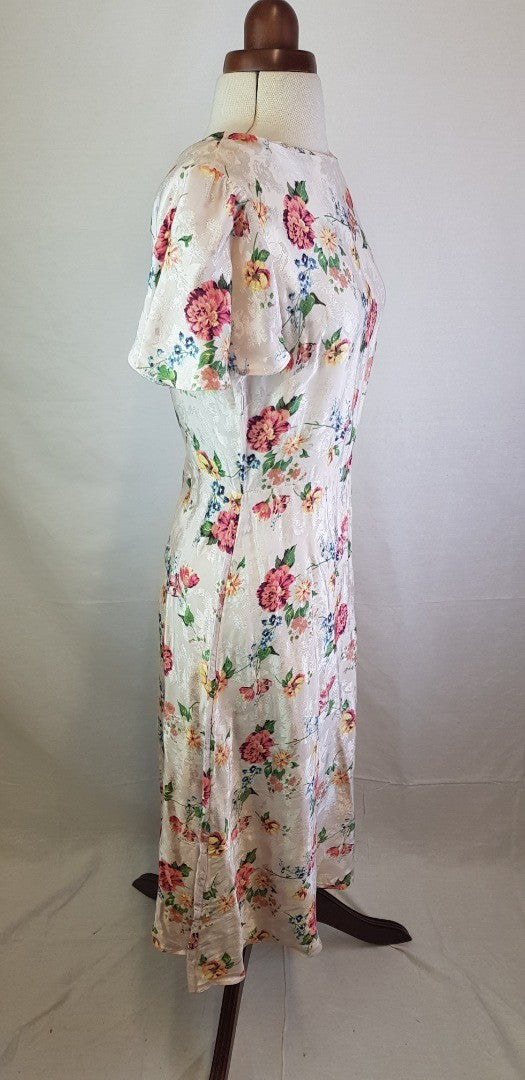Next Summer Dress, Peachy Pink & Floral Size 10 BNWT