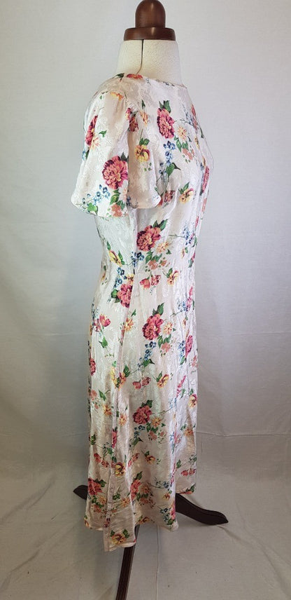 Next Summer Dress, Peachy Pink & Floral Size 10 BNWT
