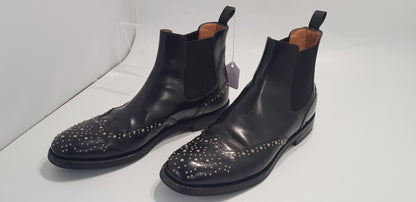 Church's Studded Black Ketsby Leather Chelsea Boots Size 5/5.5 VGC