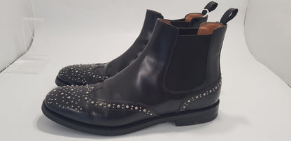 Church's Studded Black Ketsby Leather Chelsea Boots Size 5/5.5 VGC