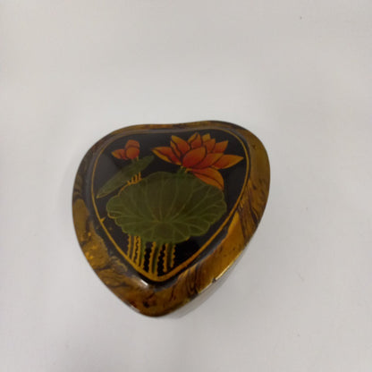 Heart Shaped Trinket Box - Lacquered -