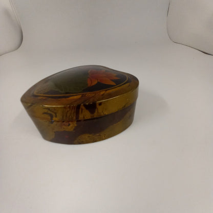 Heart Shaped Trinket Box - Lacquered -