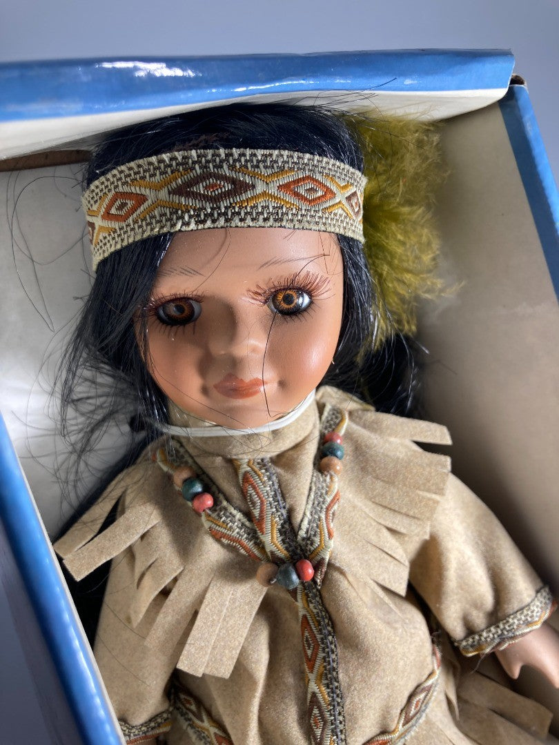 Cathay Collection Native American Collectable Porcelain Doll