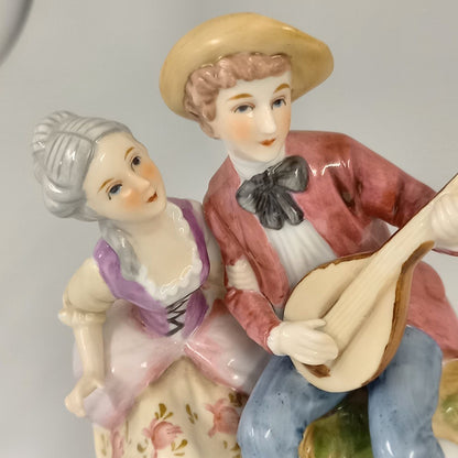 Marks & Rosenfeld Lady & Gent Playing the Lute - Figurine - Vintage