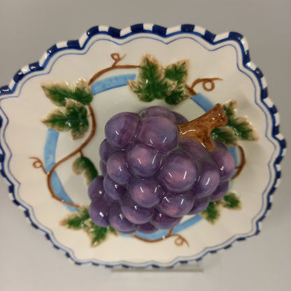 Bella Casa by Ganz 3D Decorative Grape Plate Wall Art Hanging 9"