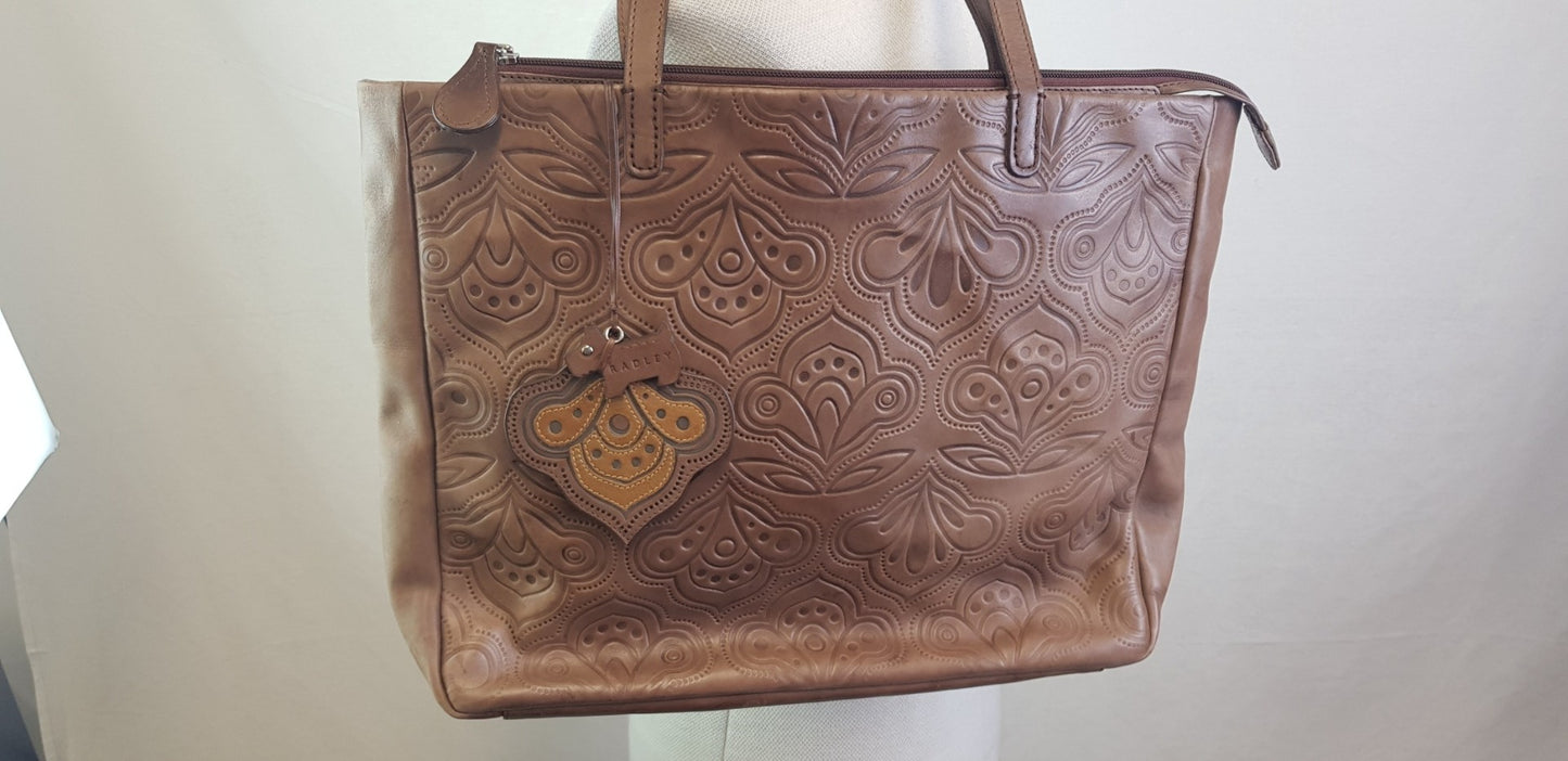 Radley Brown Leather Medium Size Handbag BNWT