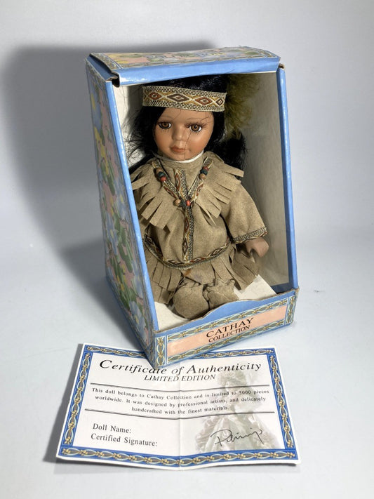 Cathay Collection Native American Collectable Porcelain Doll