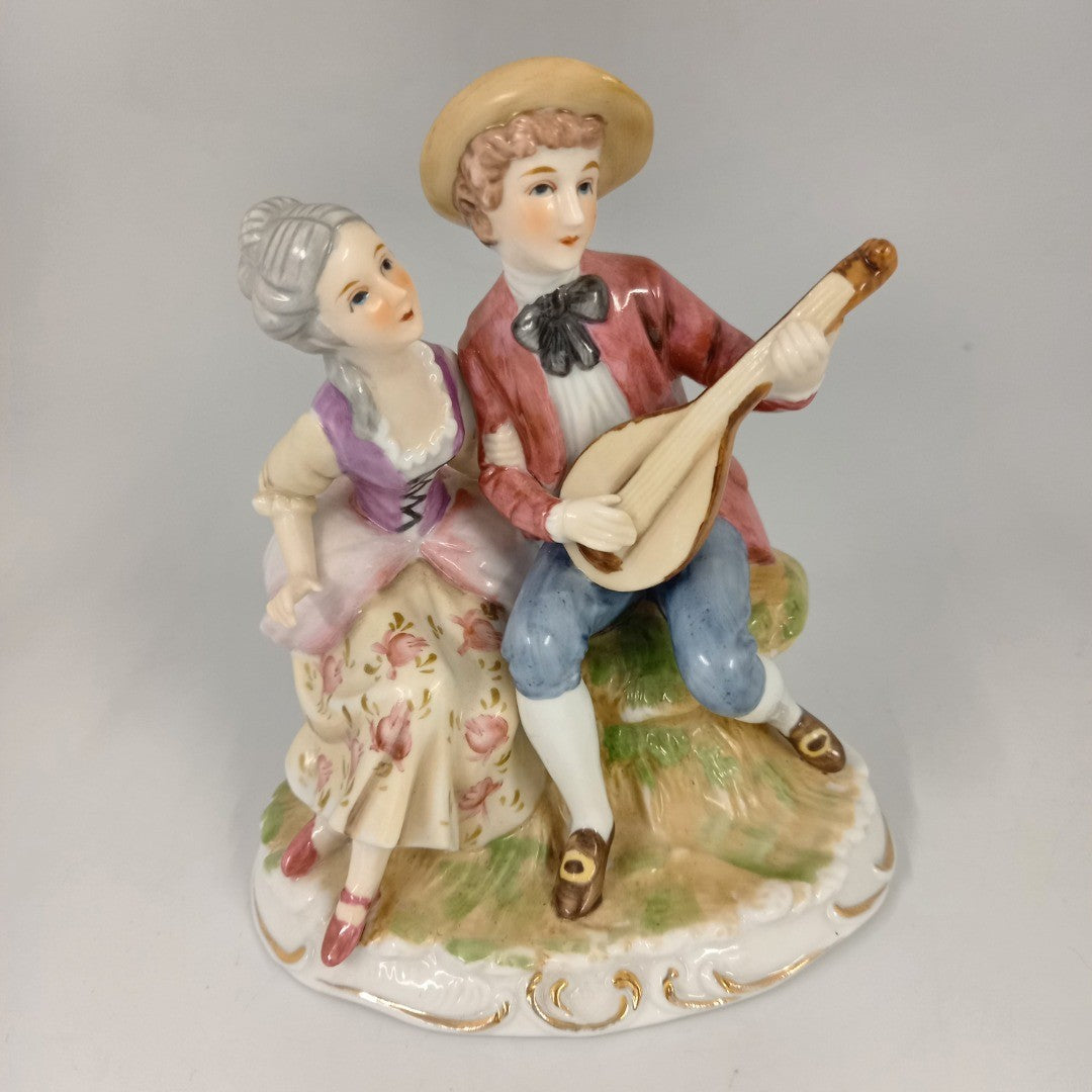 Marks & Rosenfeld Lady & Gent Playing the Lute - Figurine - Vintage