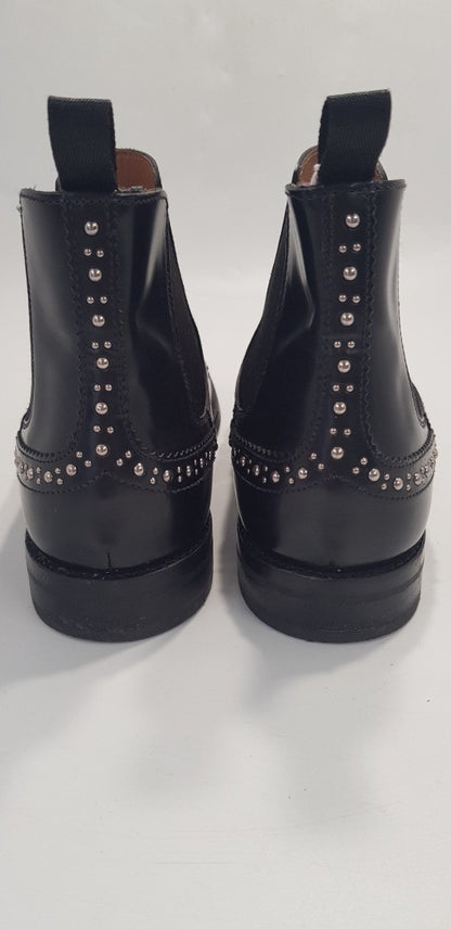 Church's Studded Black Ketsby Leather Chelsea Boots Size 5/5.5 VGC