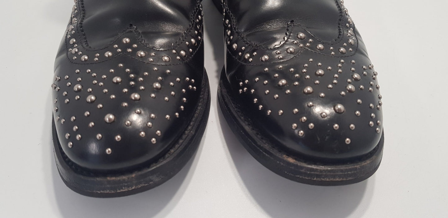 Church's Studded Black Ketsby Leather Chelsea Boots Size 5/5.5 VGC