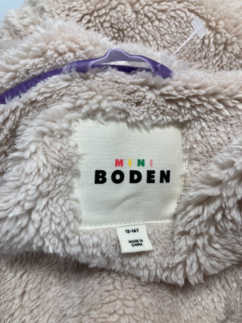 Boden Mini Borg Hoodie, Kids 13-14 Years, Multicolour Animal Faux Fur Lined