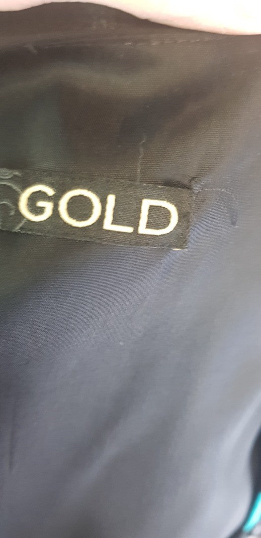 Gold 100% Silk Dress & Bolero in Black with spots Size 14 BNWT