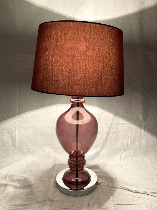 Marks and Spencer Edwardian Table Lamp, Purple Side Light with Shade