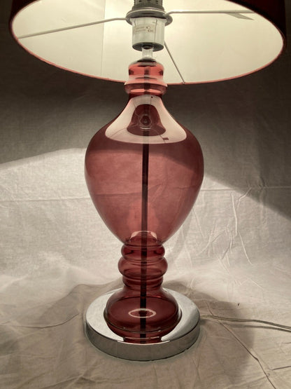 Marks and Spencer Edwardian Table Lamp, Purple Side Light with Shade
