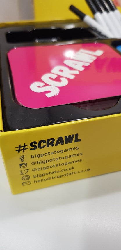 Scrawl Board Game - Terrible Drawings & Ridiculous guesses ... Adult Game VGC