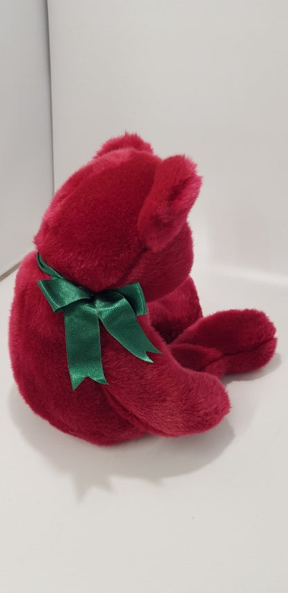 Rare. TY Beanie Buddies Collection 14" Cranberry Colour Bear from 1998 VGC