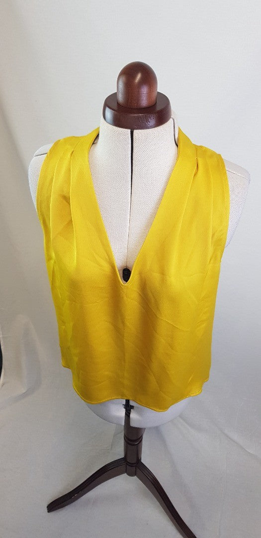 Coast Ladies Yellow Sleeveless Top Size 8 BNWT