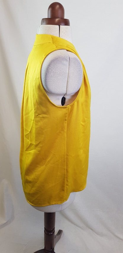 Coast Ladies Yellow Sleeveless Top Size 8 BNWT