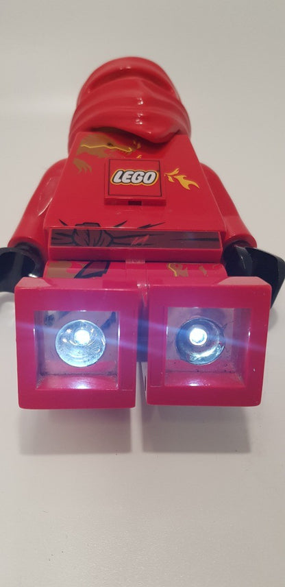 2011 Lego Ninjago Led Torch Flashlight, Red Ninja Kai Figure - GC