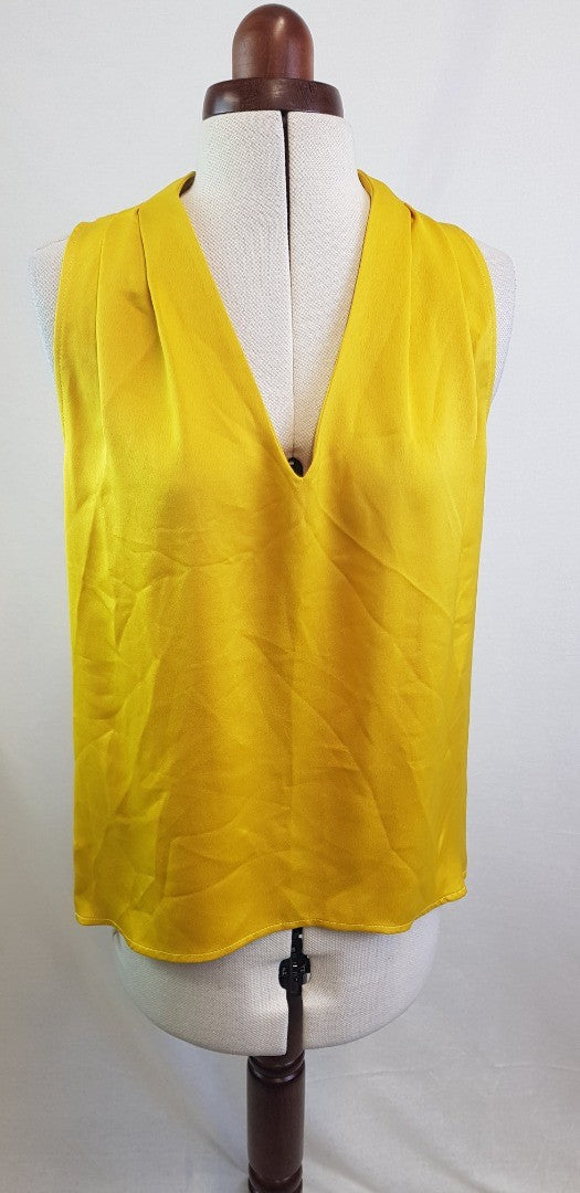 Coast Ladies Yellow Sleeveless Top Size 8 BNWT