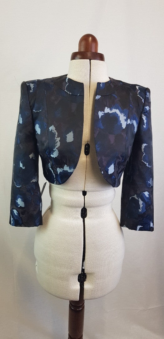 Alexon Ladies Evening Bolero in Navy & Black Size 10 BNWT