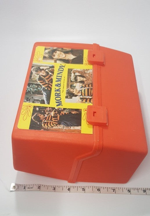 Vintage/Rare. Mork & Mindy Orange Thermos Lunchbox from 1978