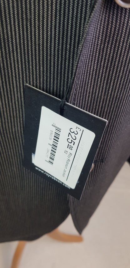 Roy Robson Black & White Thin Striped Suit Jacket Size 52 BNWT