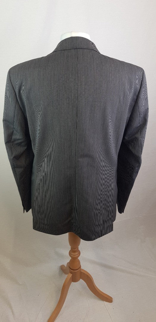 Roy Robson Black & White Thin Striped Suit Jacket Size 52 BNWT