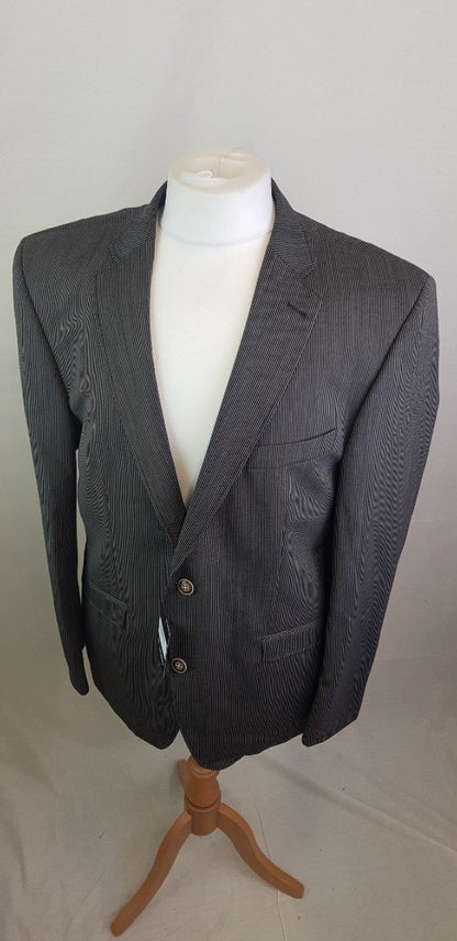 Roy Robson Black & White Thin Striped Suit Jacket Size 52 BNWT