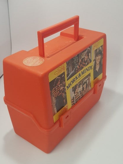 Vintage/Rare. Mork & Mindy Orange Thermos Lunchbox from 1978