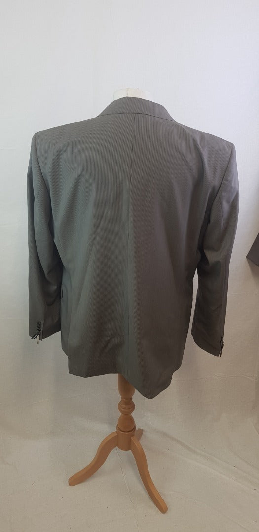 Roy Robson Grey & Light Grey Wool Stripe Suit Size 54  BNWT