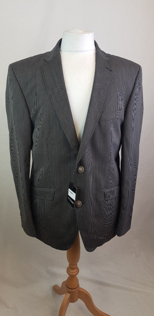 Roy Robson Black & White Thin Striped Suit Jacket Size 52 BNWT