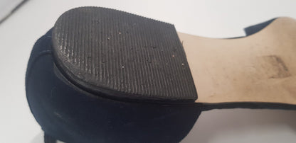 Kurt Geiger/Carvela Flat, Navy Shoe with Ankle Strap Size 6.5 VGC