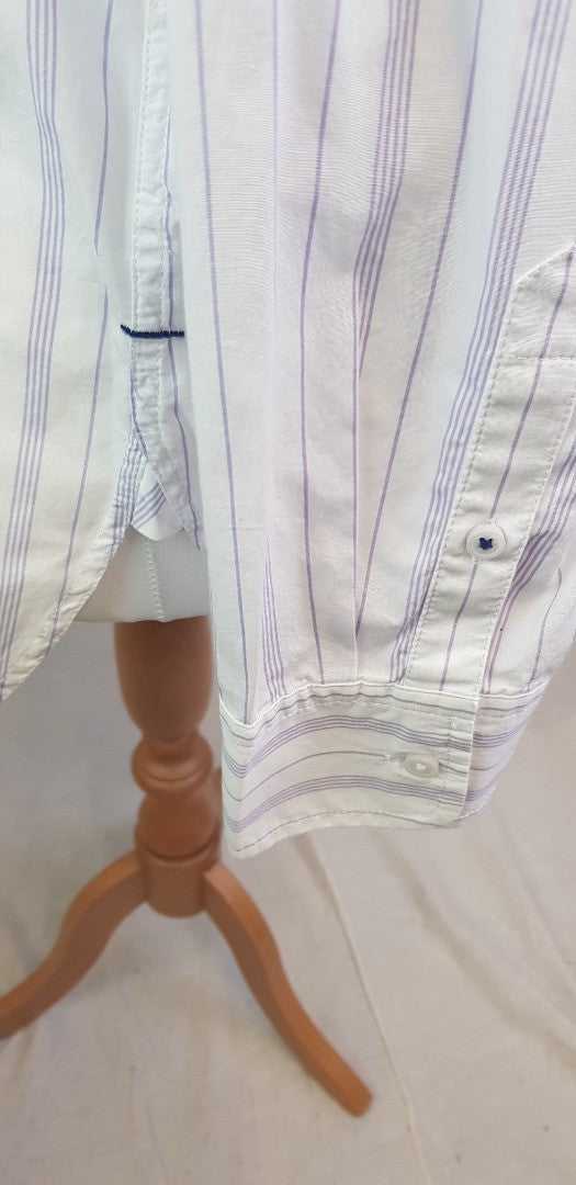 J Crew Classic Purple & White Stripe Shirt Size 18 - BNWT