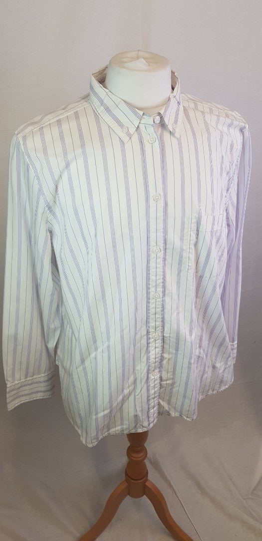 J Crew Classic Purple & White Stripe Shirt Size 18 - BNWT