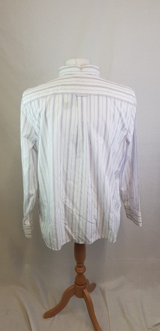 J Crew Classic Purple & White Stripe Shirt Size 18 - BNWT