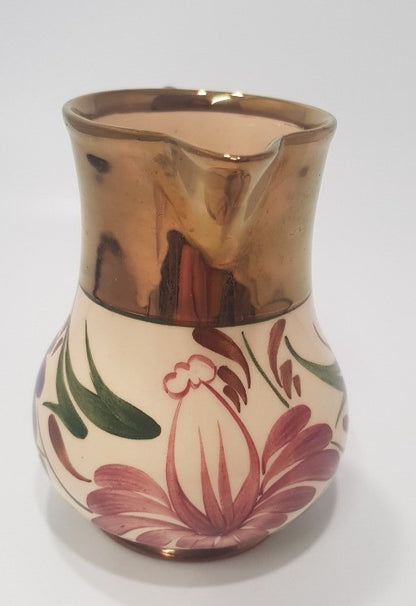 Wade, "Harvest" Small Jug - Gold Tone & Flowers VGC