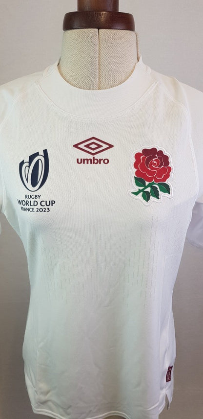 Umbro England Rugby World Cup 2023 Official Product T shirt Women's Size 12 white BNWT