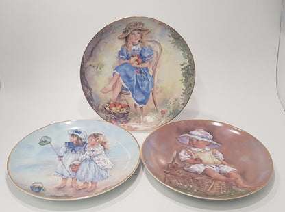 x3 The Leonardo Collection,  Collectors Plates by Christine Haworth VGC