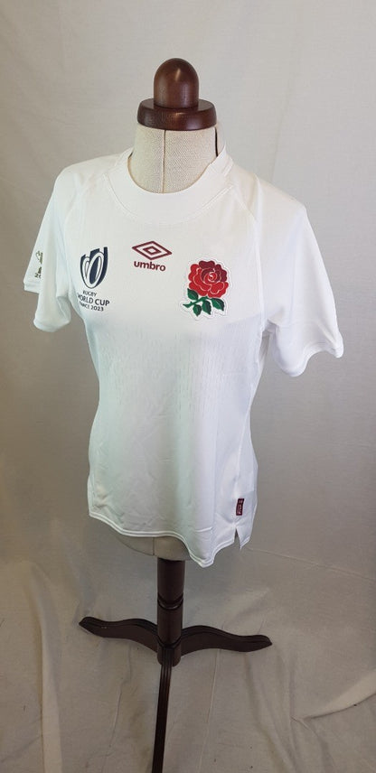 Umbro England Rugby World Cup 2023 Official Product T shirt Women's Size 12 white BNWT