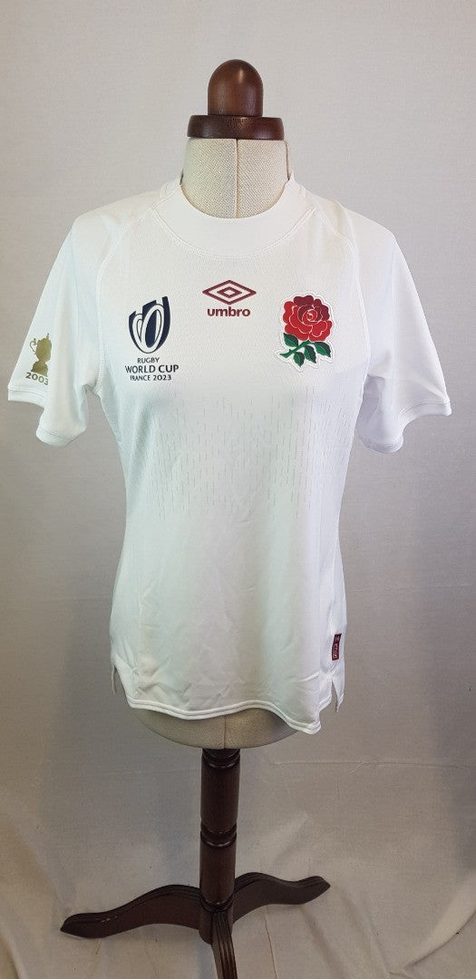 Umbro England Rugby World Cup 2023 Official Product T shirt Women's Size 12 white BNWT