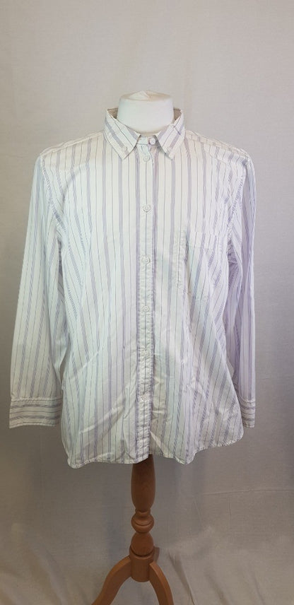 J Crew Classic Purple & White Stripe Shirt Size 18 - BNWT