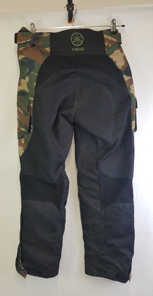 Textile Yamaha Motorcycle Trousers in Black & Camouflage Size S VGC