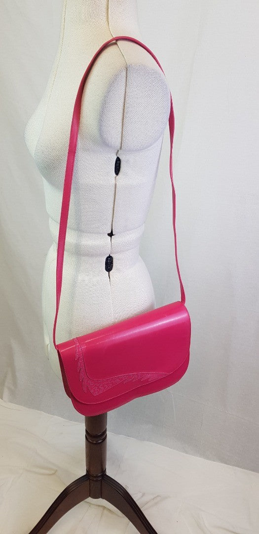 Vintage. Jacques Vert Shocking Pink Shoulder Bag VGC