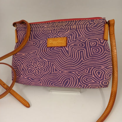 Dooney and Bourke Purple & Pink Crossbody Bag w Leather Strap