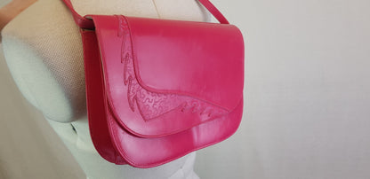 Vintage. Jacques Vert Shocking Pink Shoulder Bag VGC