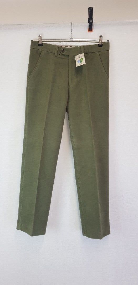 Hoggs of Fife - Moleskin Men's Trousers in Sage W32 x L31 VGC