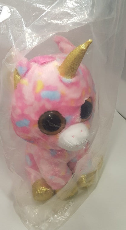 1 X TY Beanie Boos. Medium Plush Approx. 42cm. Fantasia Spotted Unicorn  New