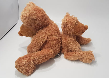 x2 Jellycats Paw Paw Golden Bears with floppy legs - Retired - J233 & J160 - VGC