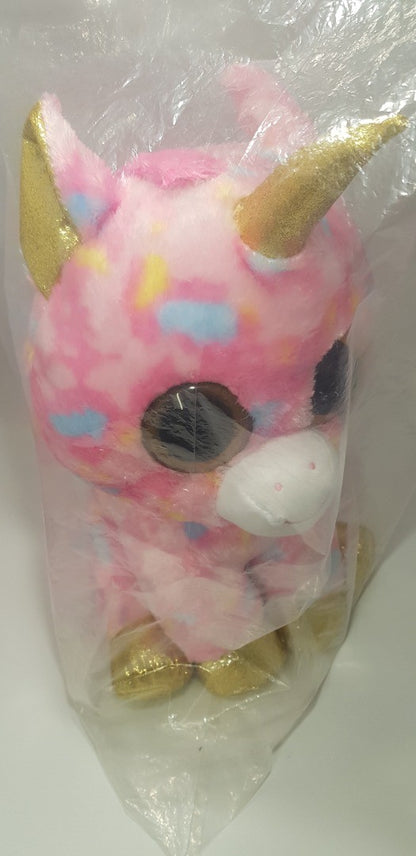 1 X TY Beanie Boos. Medium Plush Approx. 42cm. Fantasia Spotted Unicorn  New